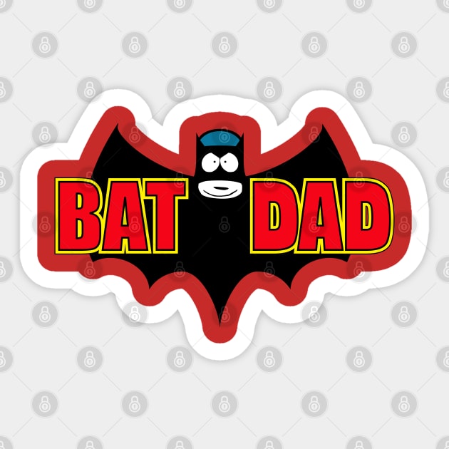 Prepare to be Bat Dad'ed Sticker by old_school_designs